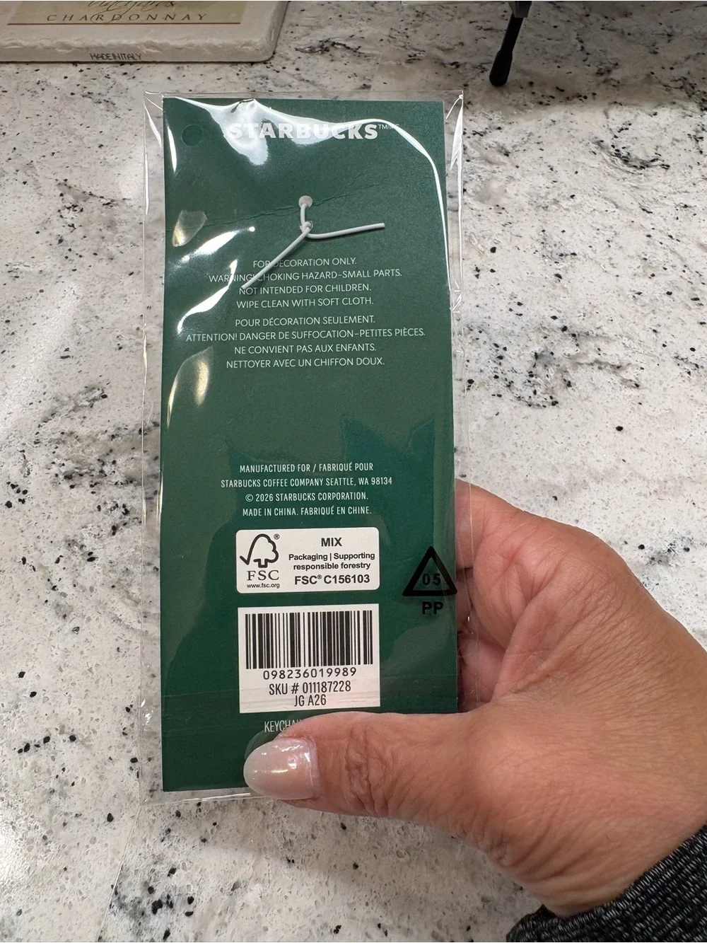 STARBUCKS. MOTEL KEYCHAIN. COFFEE RUN. New. NWT.